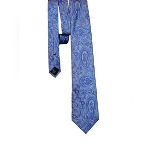 PAISLEY BLUE GB TIE 100% SILK